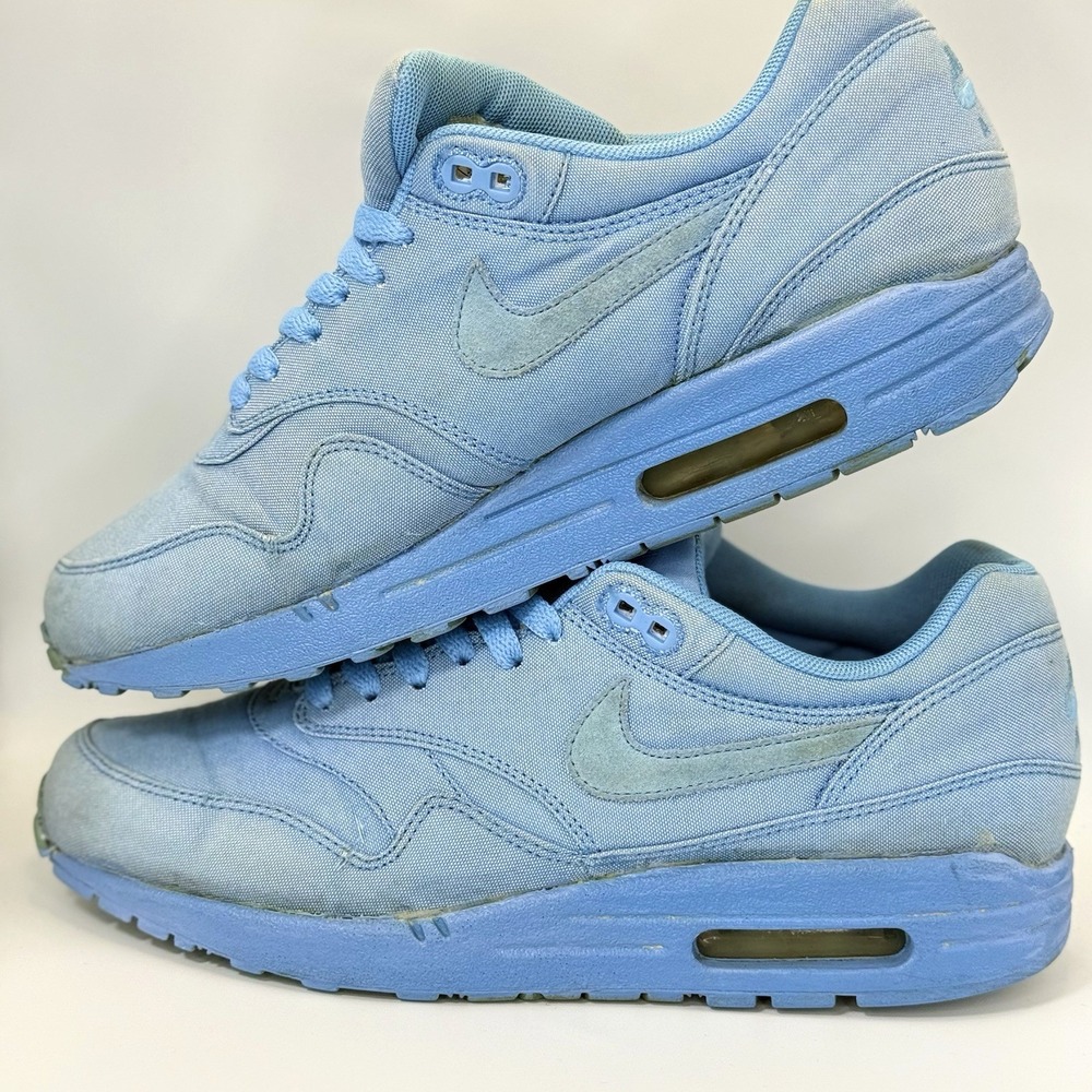 Please READ! Y2K Nike Air Max 1 Blue Canvas Sneakers Men 8.5 EUR 42 2010 Vietnam